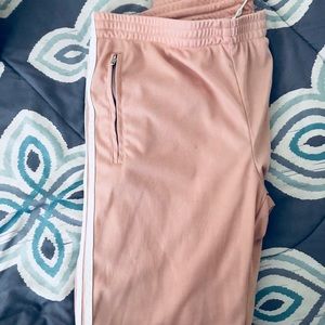 Pink tracksuit style pants